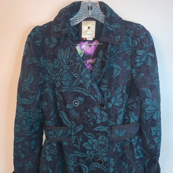 Anthro Elevenses Emerald Isle Coat 8 - Picture 5 of 14